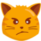 Pouting Cat Face emoji on Messenger
